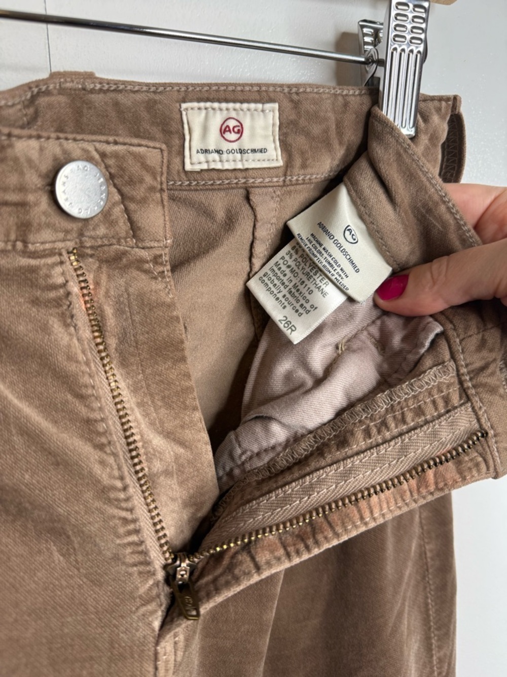 Adriano Goldschmeid AG Brown Corduroy Flared Pants Tailored Quinne 26 NWT $216 - Picture 6 of 12